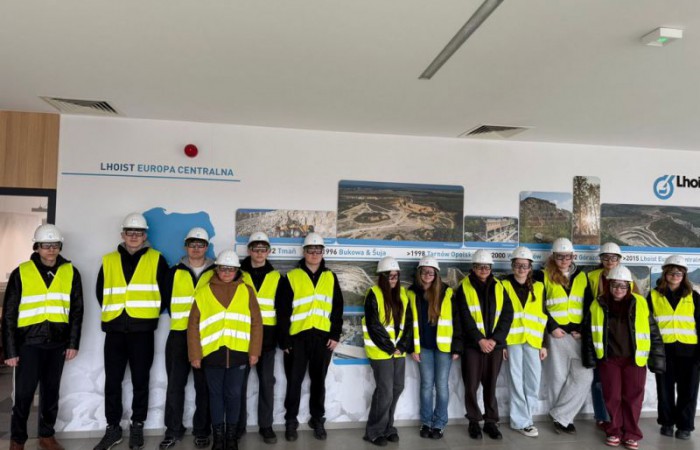 Zajęcia zawodoznawcze w firmie Lhoist w Tarnowie Opolskim.